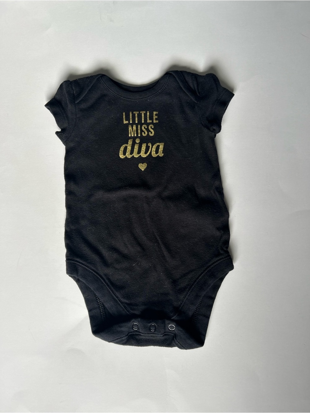 🍼5/$20🍼 Black "Little Miss Diva" One-Piece Bodysuit for Kids